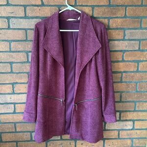 Soft Surroundings Natalya Lined Jacket Purple Size Small Casual Sophisticated